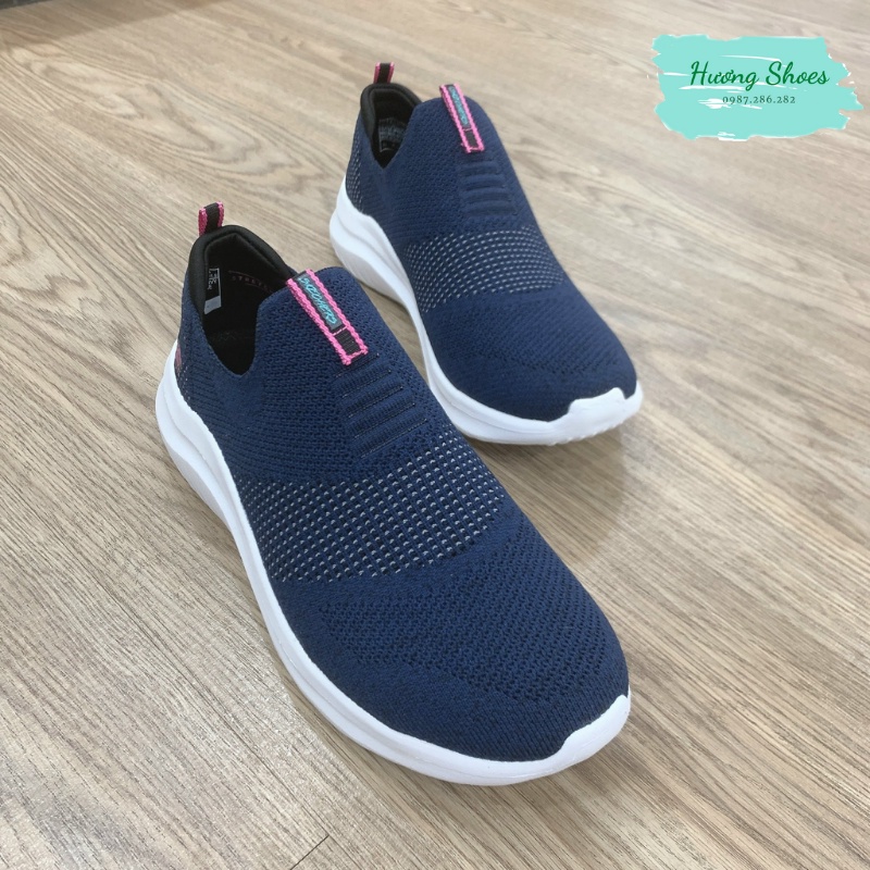 HÀNG XUẤT XỊN - Giày thể thao Skechers Xanh Navy thoáng khí, êm mềm nhẹ cho nữ