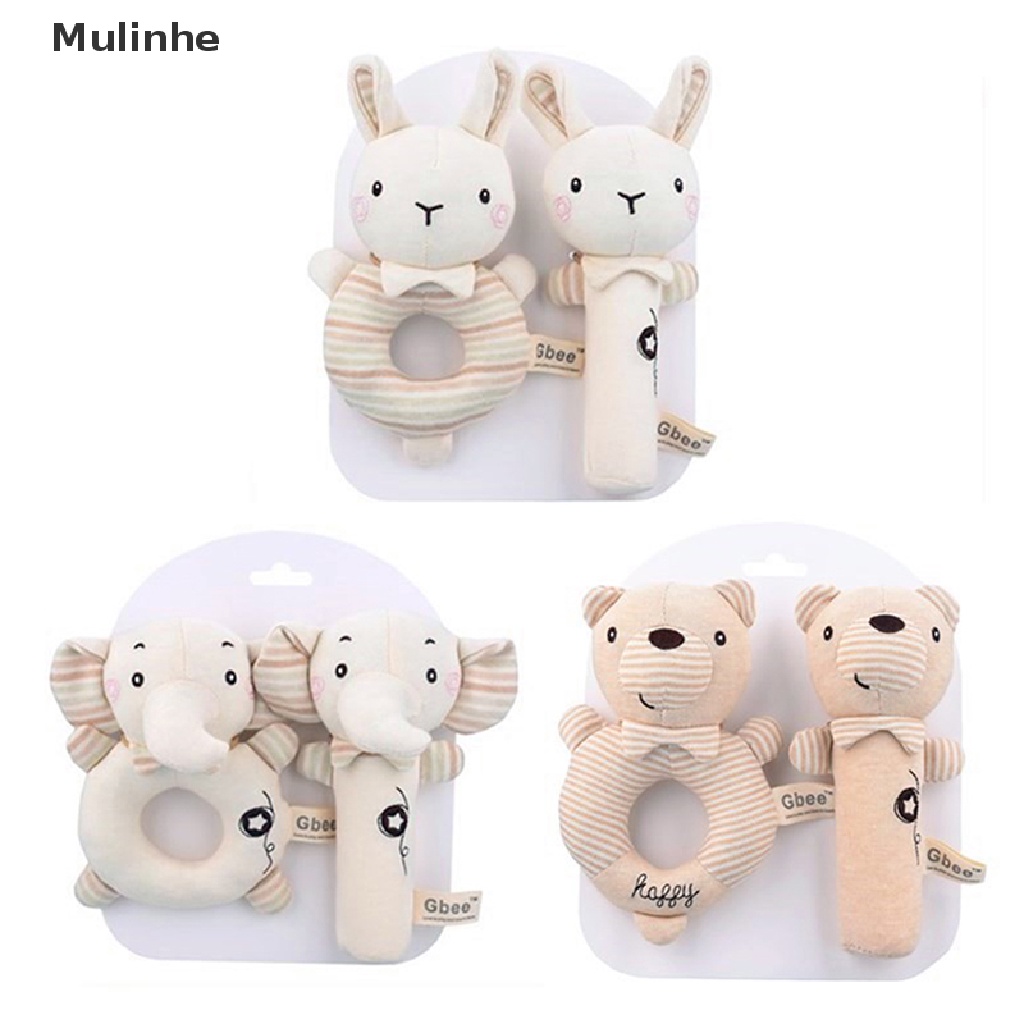 Đồ chơi lắc cầm tay hình động vật hoạt hình nhồi bông mềm mại dễ thương xinh xắn cho trẻ em