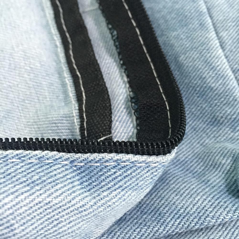 Ba lô đi học vải jean denim dùng cho nam nữ màu xanh nhạt