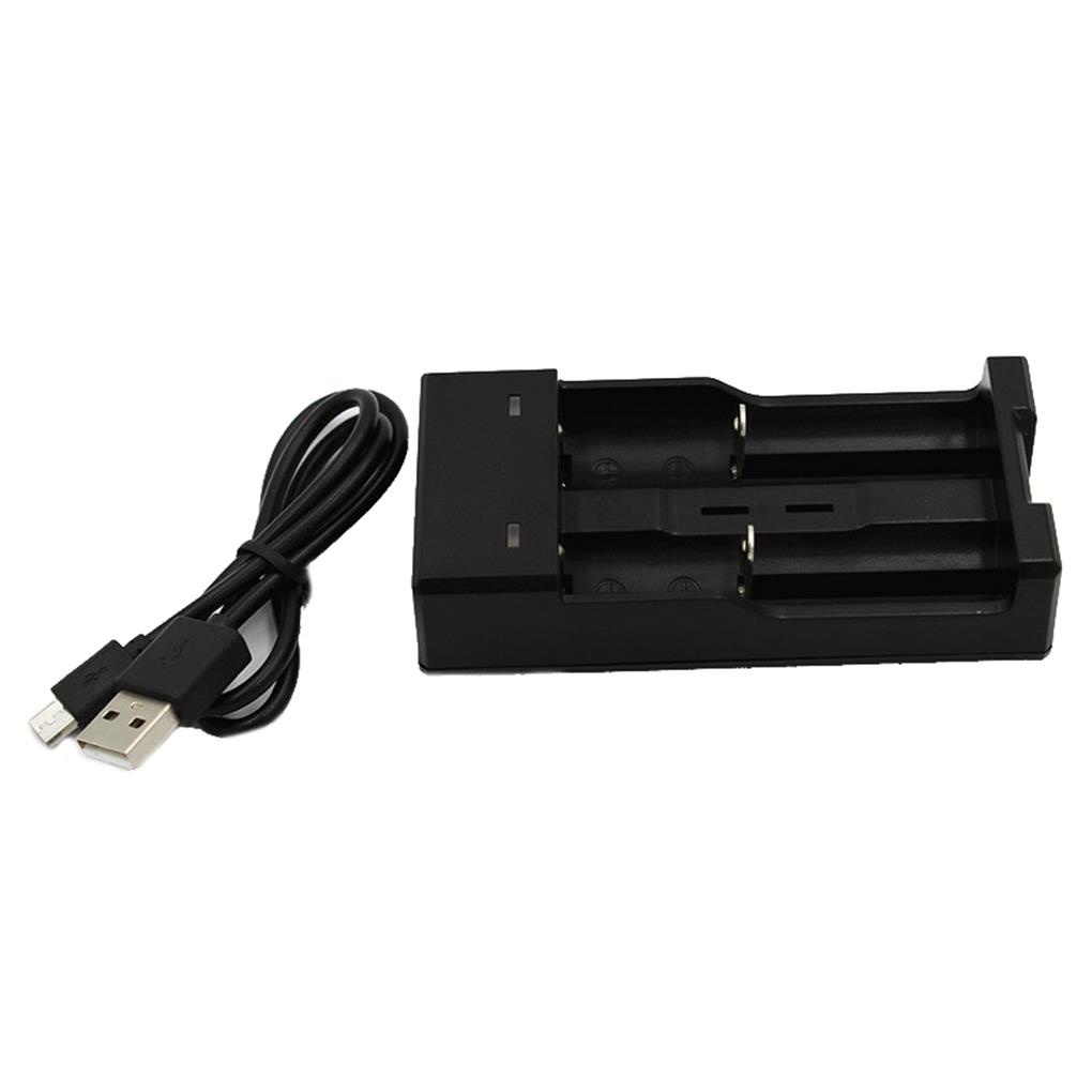 [CHOO] Dual Slots Lithium Battery Charger USB Cable Smart Batteries Power Adapter DC 4 2V 100-240V Cable Color Random