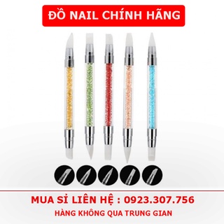 Bút silicon cán đá nặn hoa , dặm foil , dặm sticker làm nail bộ 5 cây