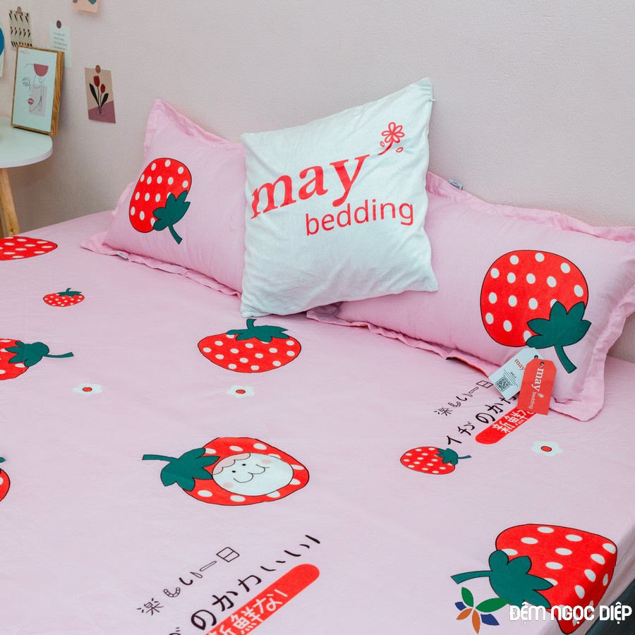 Ga giường Maybedding - Ga trải nệm giường poly cotton chun drap bọc đệm 1m2 1m6 1m8 2m 2m2 chống bụi bẩn, dễ vệ sinh | BigBuy360 - bigbuy360.vn