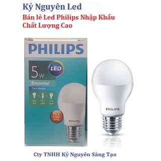 Đèn Led Búp Philips 9w Essential Trắng/Vàng