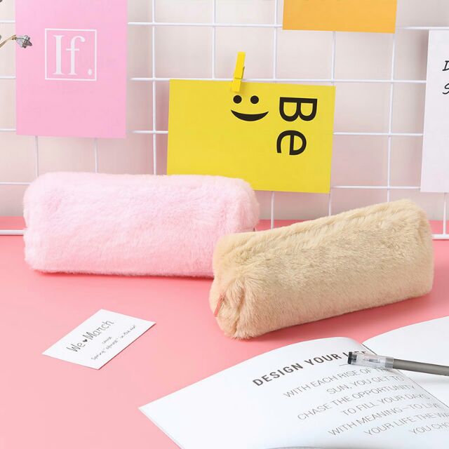 Bóp Đựng Bút Viết- Mỹ Phẩm Vải Lông Mịn Mềm Mượt - SINSIN