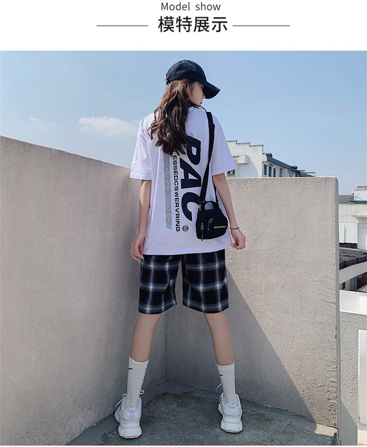 Quần Short Lưng Cao Ống Rộng Họa Tiết Sọc Caro Thời Trang Cho Nữ | BigBuy360 - bigbuy360.vn