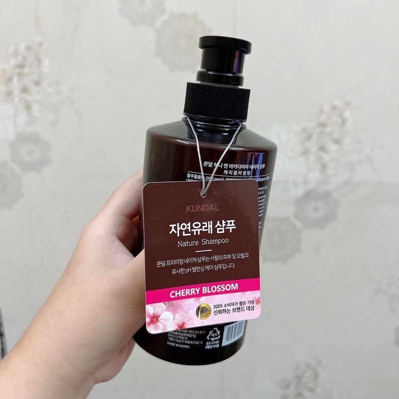 Dầu Gội Kundal Honey & Macadamia Shampoo - Cherry Blossom Hương Hoa Anh Đào 500ml
