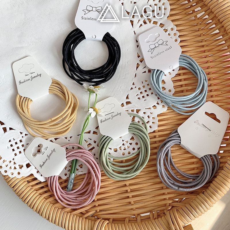 Thun cột tóc nữ Hàn Quốc dễ thương LAGU Accessories phụ kiện buộc tóc đẹp