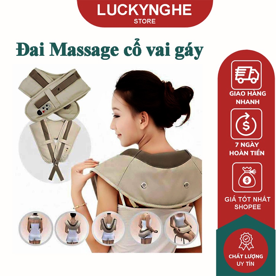 Đai massage đấm bóp lưng, vai, gáy, toàn thân Neck W-808