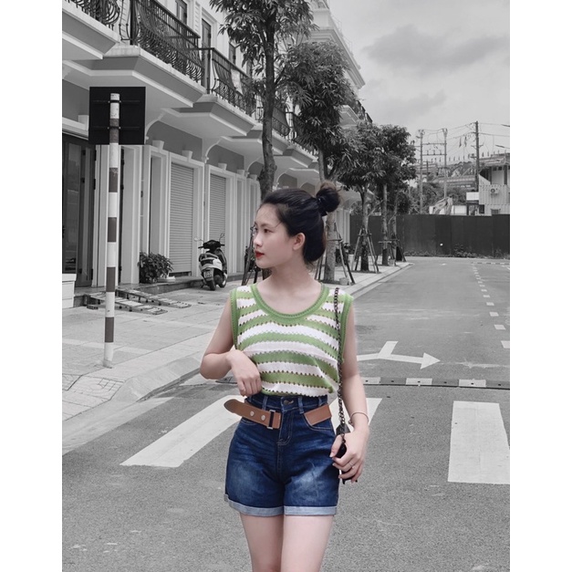 Quần sooc đai