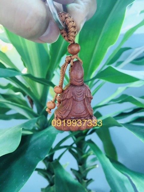 Móc khoá gỗ phật bà quan âm 3D