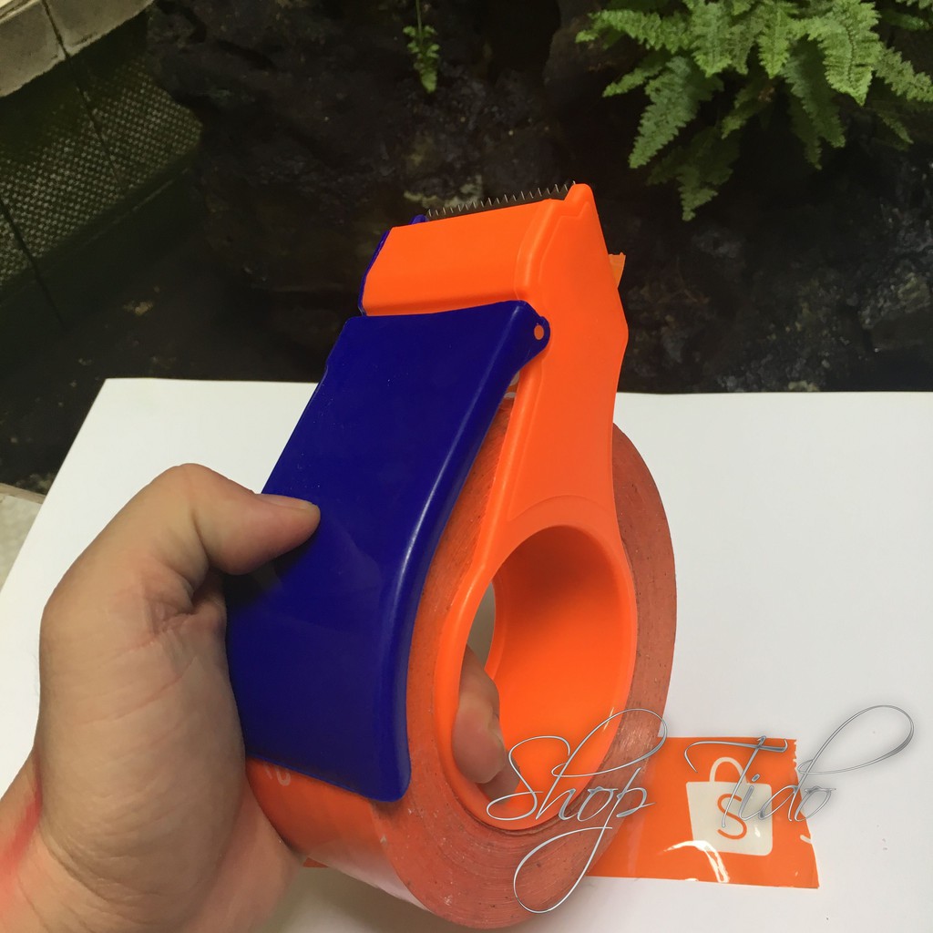 Máng cắt băng keo bằng nhựa 2 màu cao cấp, tiện lợi NPP Shoptido