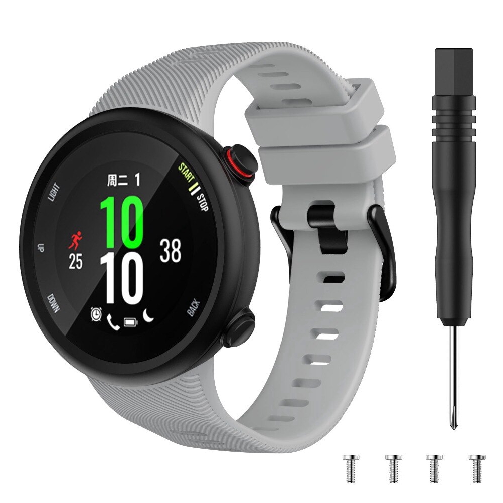 Dây Đeo Thay Thế Chất Liệu Silicon Thiết Kế Sọc Gân Nổi Cho Garmin Swim 2 / Garmin forerunner 45