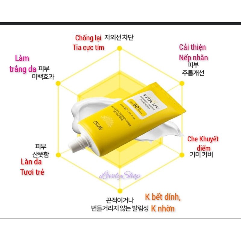 Kem Chống Nắng Vita UV Perfect Cover Suncream Callas 50ml Hàn Quốc