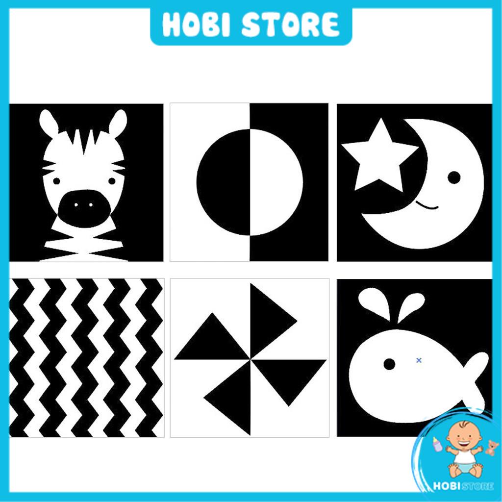 Bộ thẻ decal dán tường - kích thích thị giác chuẩn phương pháp Montessori - Hobi Store