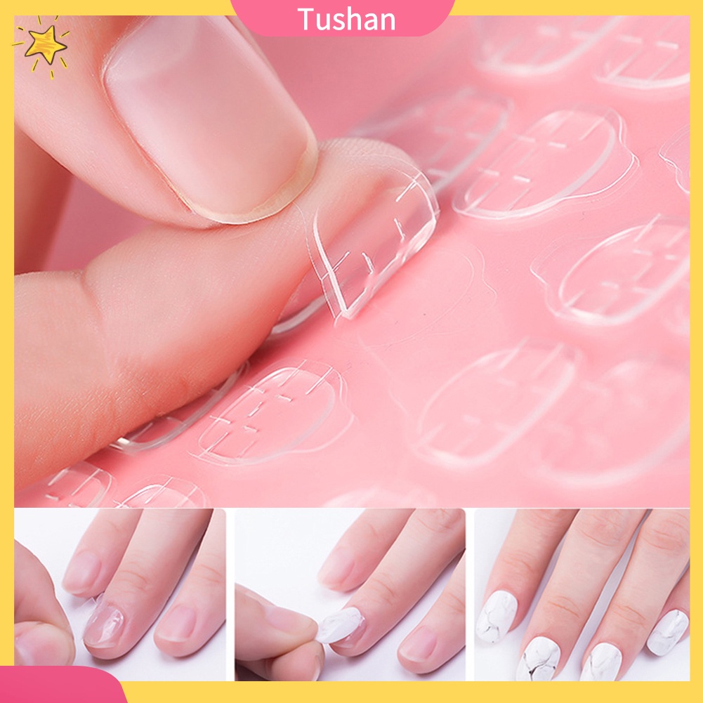 Bộ 120 móng tay giả tích hợp băng dính 2 mặt dùng để trang trí DIY