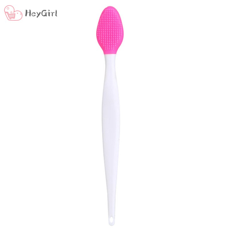 2pcs Lip and Nose Scrub Brush Silicone Exfoliating Lip Brush Double-Sided Soft Lip Nose Exfoliator Scrubber Tool