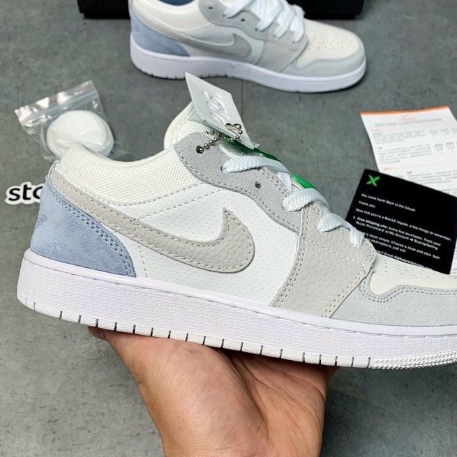 [kèm Video Thật] Giày Jordan Paris JD1 Cổ Thấp Gót Xanh, Giày Jordan 1 Low Thấp Cổ Nam Nữ bản đẹp 2021 | BigBuy360 - bigbuy360.vn