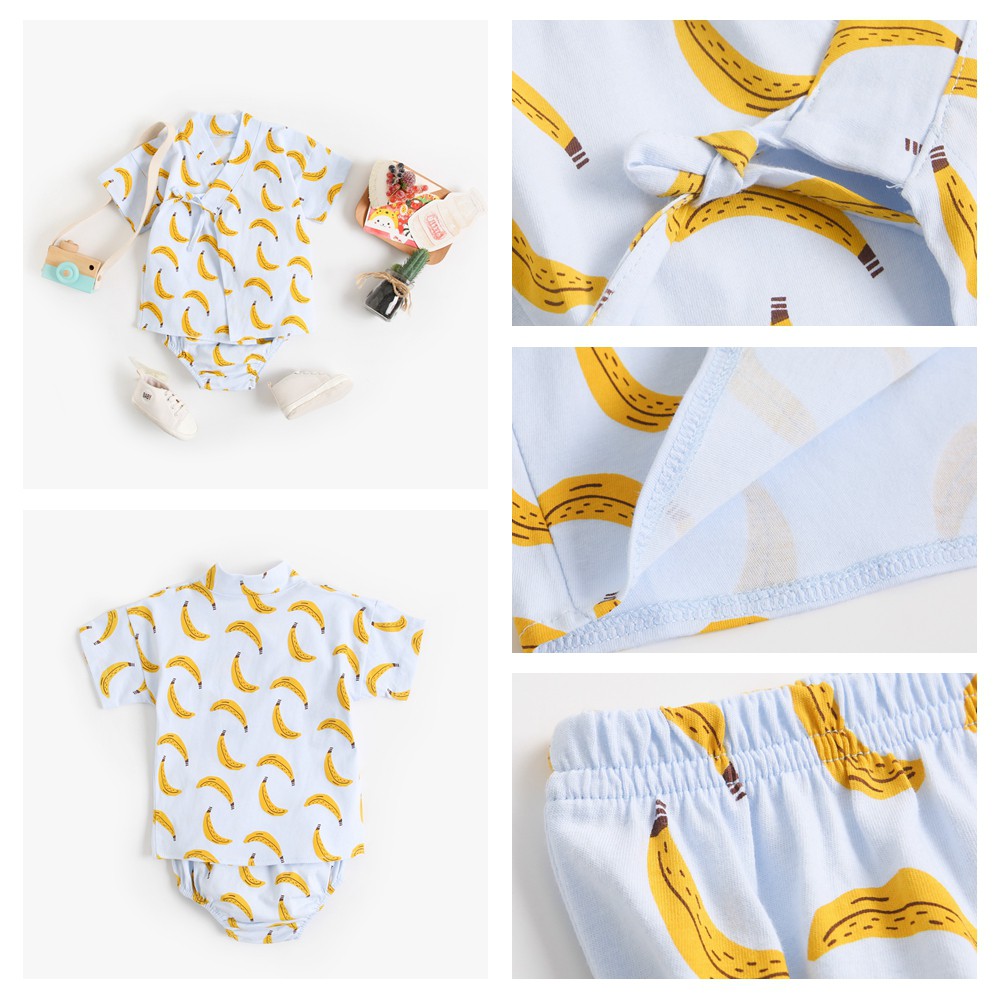 Sanlutoz Mùa hè  Em bé Unisex Bộ quần áo Ngọn + Đáy 2 cái