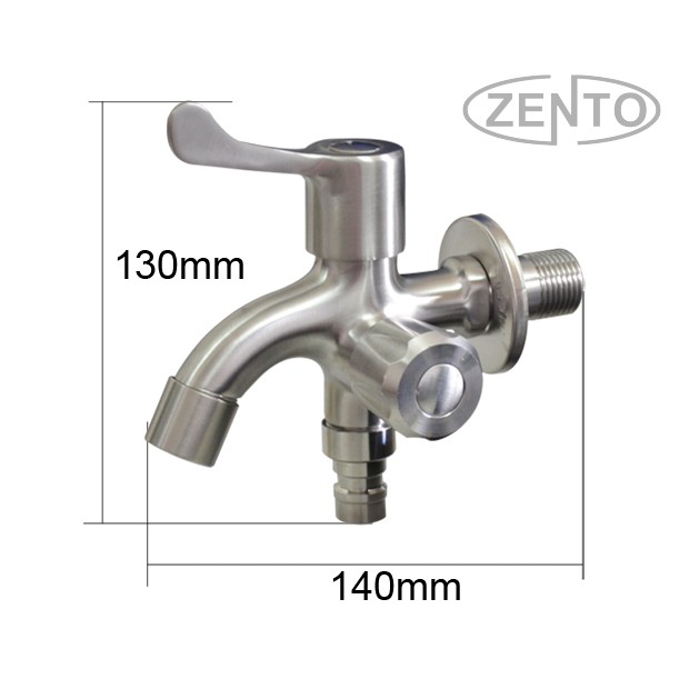 Vòi xả lạnh inox304 đa năng 2 đầu Zento SUS722