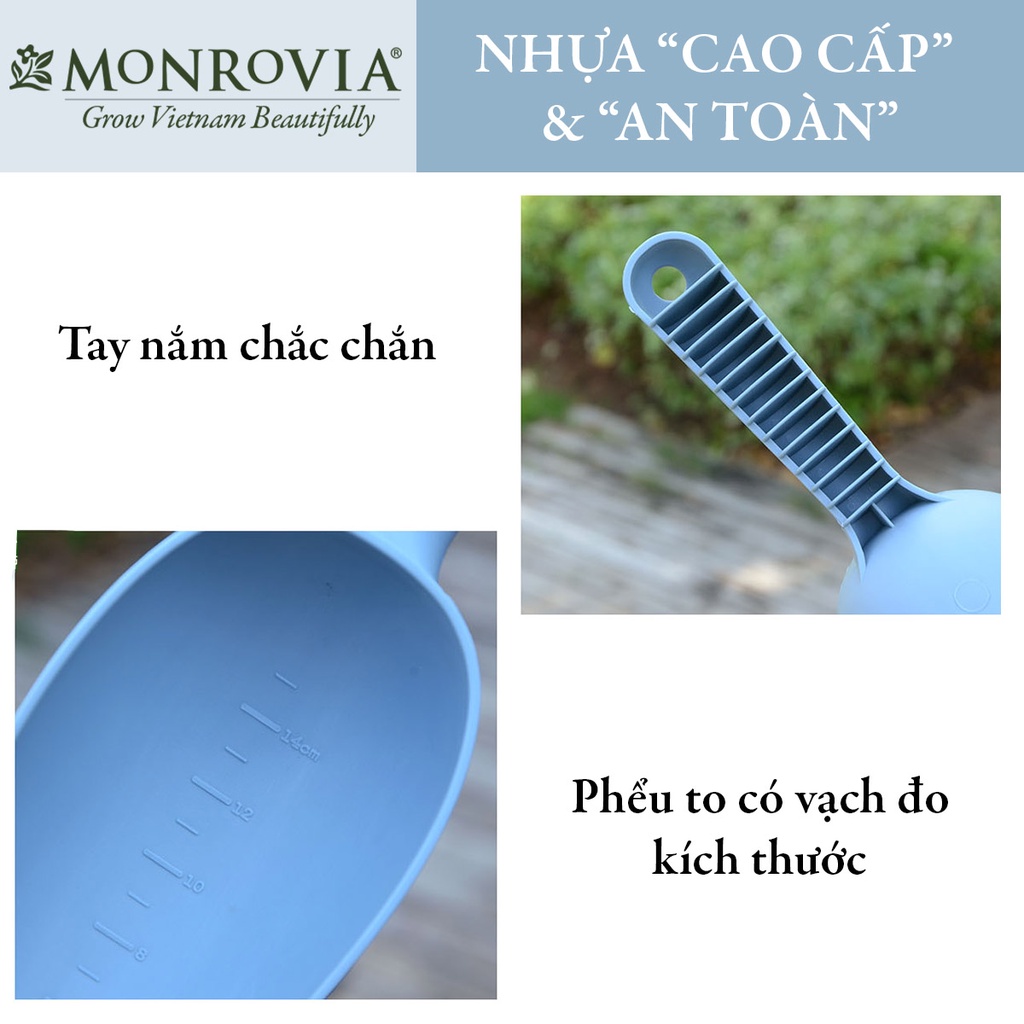 Xẻng làm vườn đa năng Monrovia, trồng cây cảnh mini, để bàn, xới đất, phân bón cho hoa hồng, rau củ quả