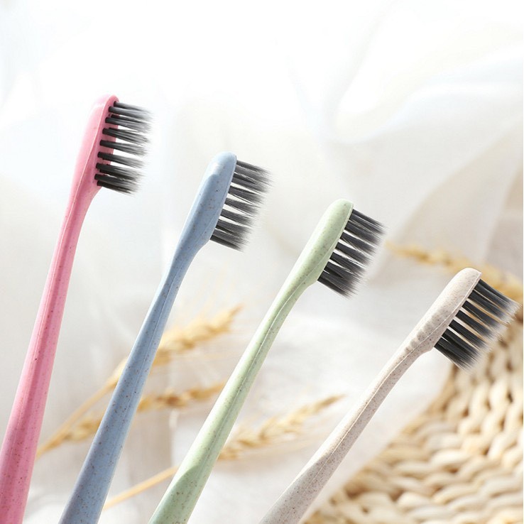 ❌GIÁ SỈ❌Bàn chải đánh răng làm từ than tre hoạt tính và lúa mạch 2254