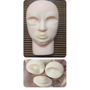 Đầu manocanh học phun phun xăm, bộ mắt môi rời  - DCPX Eve