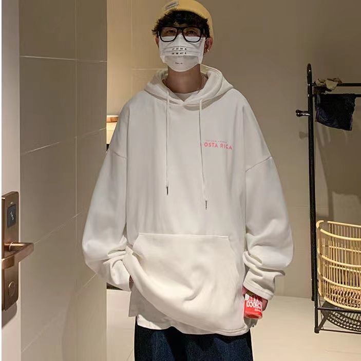 Áo Hoodie Dáng Rộng In Họa Tiết Thời Trang Thu Đông Hàn Quốc Mới Cho Nam