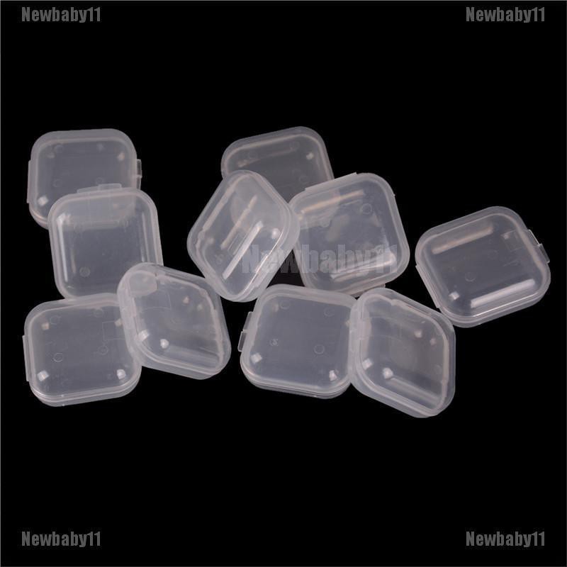 Set 10 Hộp Nhựa Mini Trong Suốt Đựng Trang Sức