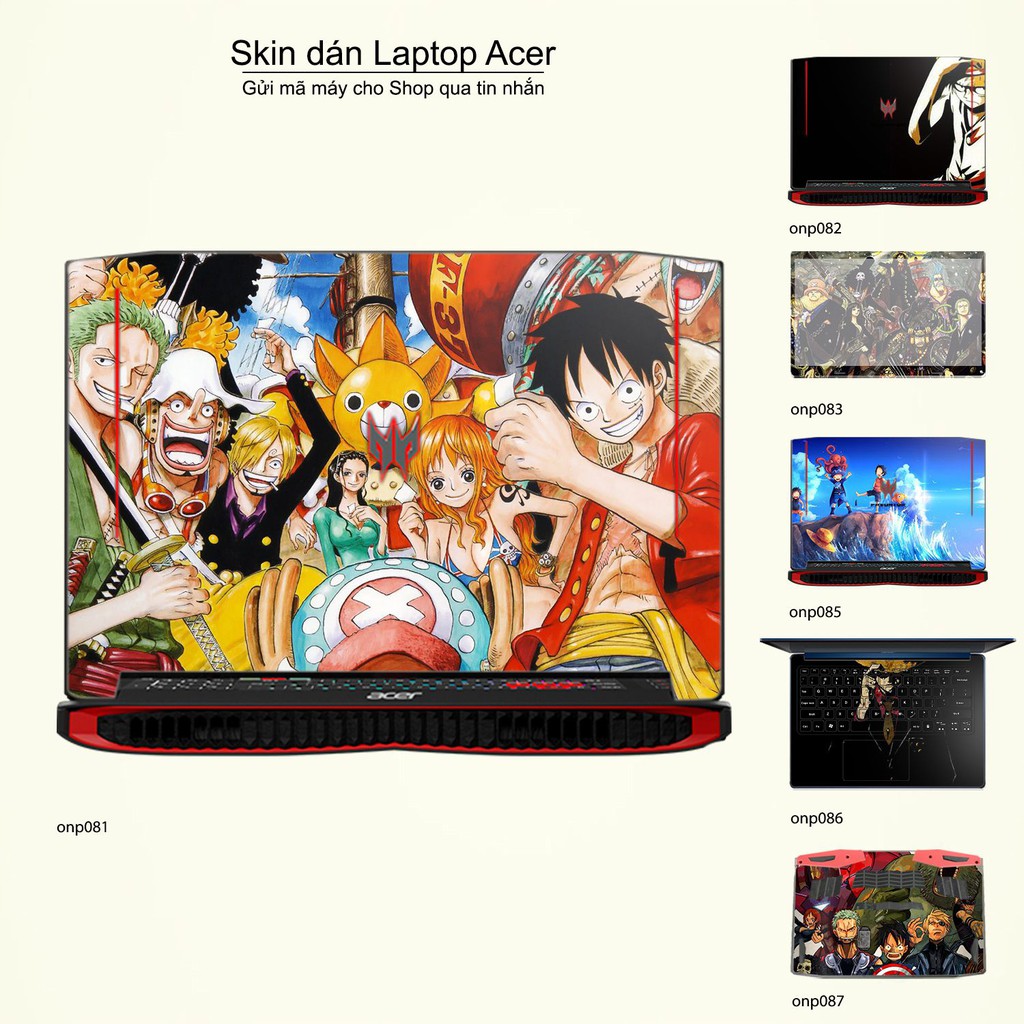 Skin dán Laptop Acer in hình One Piece nhiều mẫu 7 (inbox mã máy cho Shop)