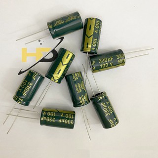 Bộ 5 Con Tụ Hóa 100V 330uF Tần Số Cao, Tụ Điện Phân Cực Loại Tốt