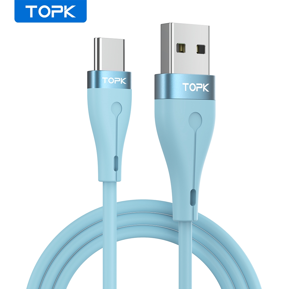 Cáp sạc TOPK AN46 bằng TPE Silicone dẻo đầu Micro USB Type C Lightning | WebRaoVat - webraovat.net.vn