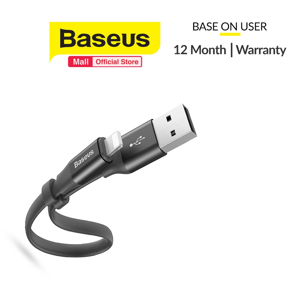 Cáp sạc Baseus truyền dữ liệu dành cho Lightning Portable 23cm