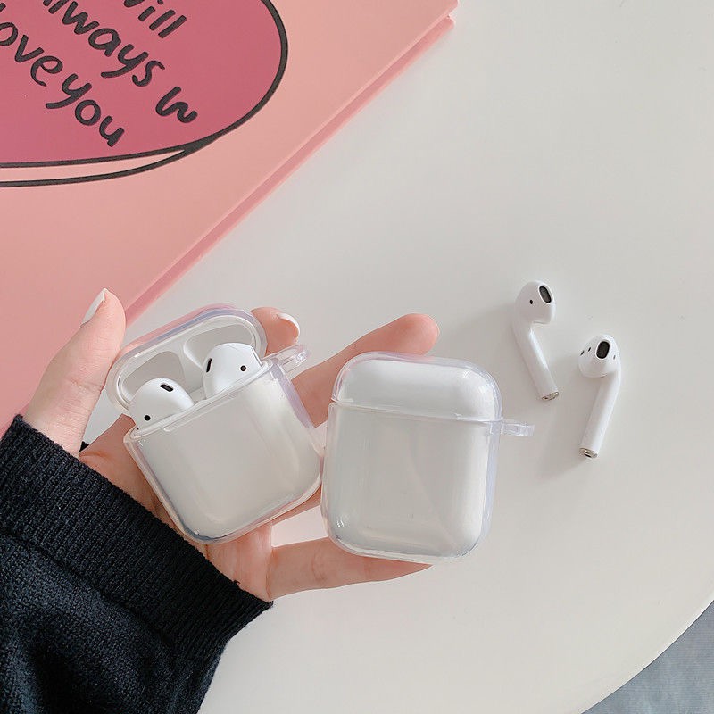 Simple Transparent Airpods 1/2 pro Charging Case Full Cover Protector casing