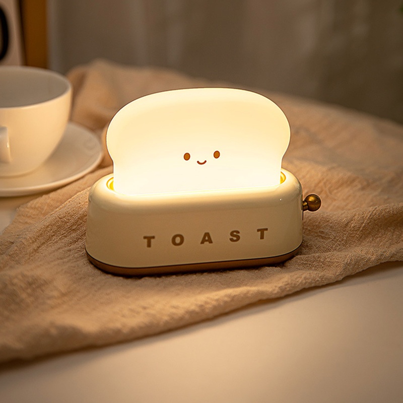 Đèn Ngủ LED Hình Bánh Mì Dễ Thương Có Hẹn Giờ