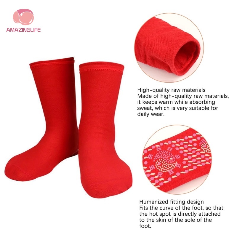 1 Đôi Vớ Cotton Tự Sưởi Ấm Mát Xa Chân Chăm Sóc Sức Khỏe Dành Cho Nam Nữ