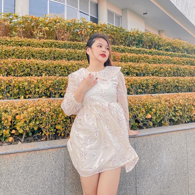 ĐẦM BABYDOLL CỔ SEN