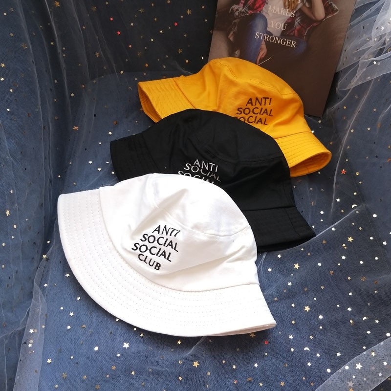 Mũ bucket NHIỀU MÀU thêu chữ ANTI SOCIAL CLUB