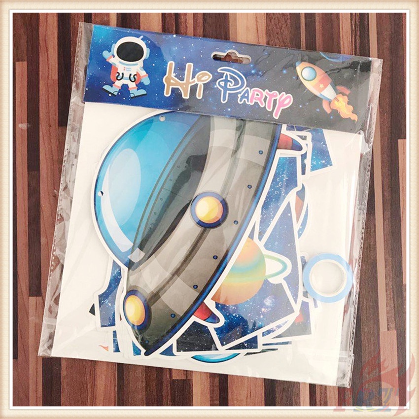 ♦ Party Decoration - Banner ♦ 1Set Outer Space Happy Birthday Banner Series 01 Spaceman Happy Birthday Party Decoration Baby Shower Decor