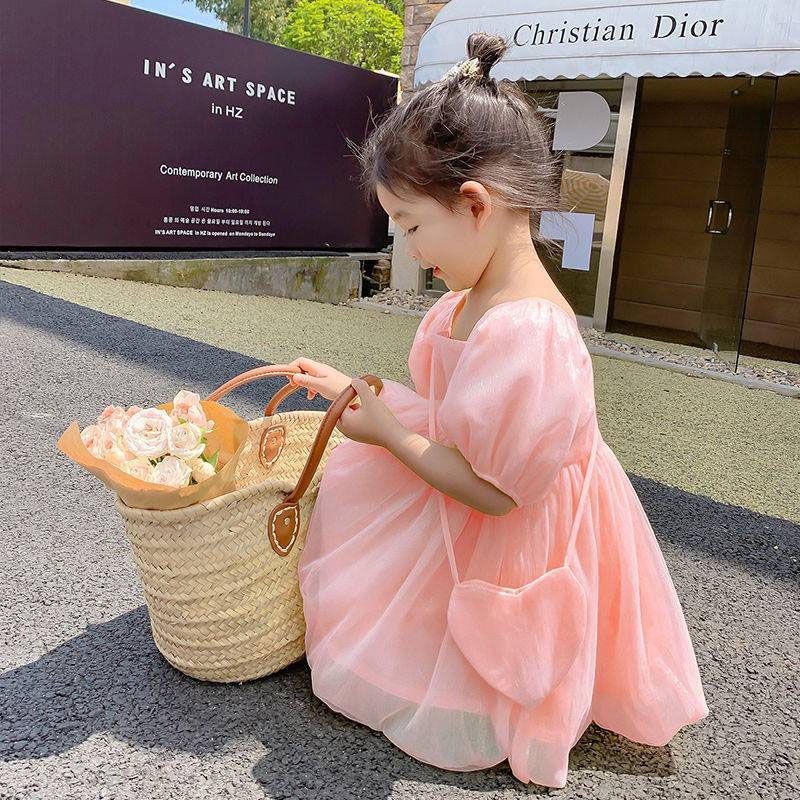 Đầm Phồng Công Chúa Màu Sắc Ngọt Ngào Phong Cách Phương Tây Thời Trang Mùa Hè Cho Bé Gái