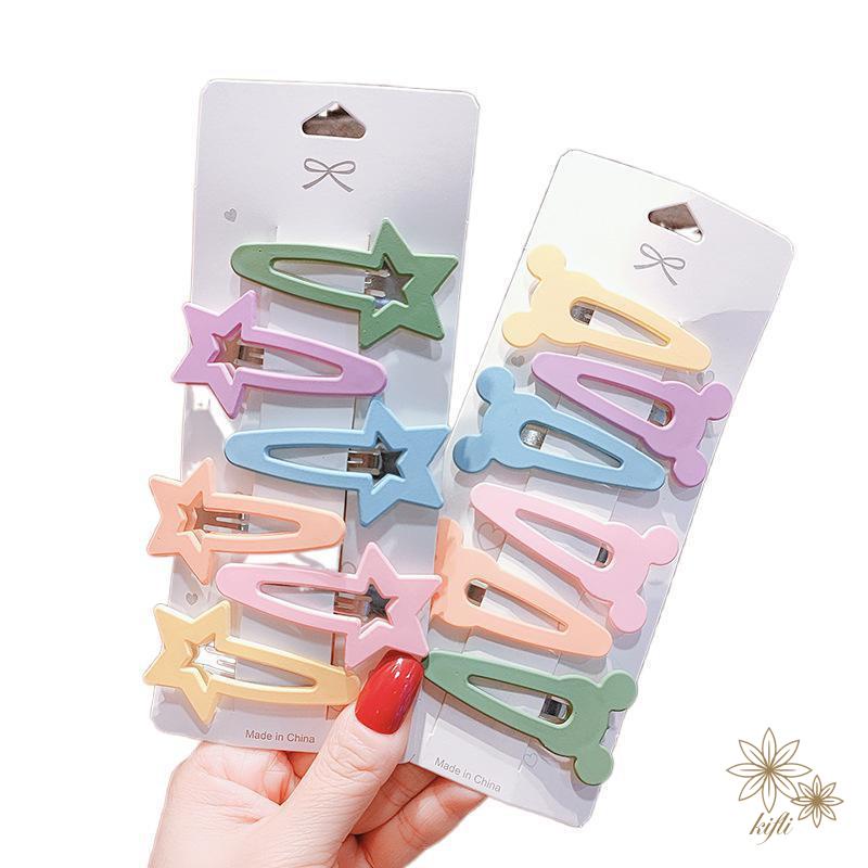 【kifli】Bộ 6 Kẹp Tóc Màu Sắc Kẹo Ngọt Thời Trang Dành Cho Nữ