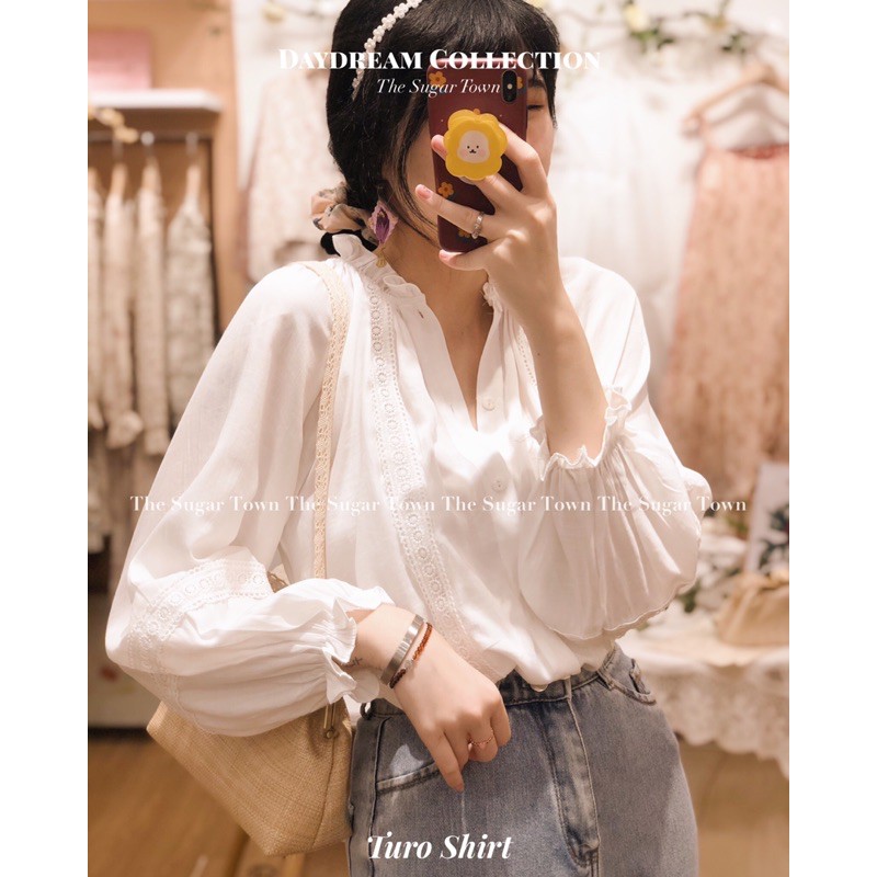Turo Shirt áo sơ mi tay bồng SugarTown