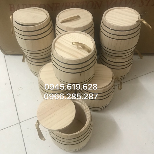 Hộp gỗ đựng trà, cafe, hộp gỗ thông tròn