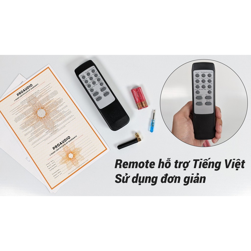 [ Tặng 2 Dây Canon cái] Vang cơ chuyên nghiệp MTK T68 Main Xịn Chống Hú cổng quang optical màn hình LCD kèm remote