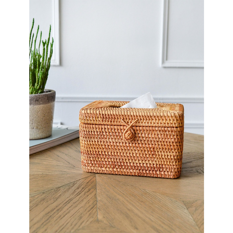 Hộp giấy ăn mây tre đan BAMBOOO ECO nhiều kích thước sang trọng dùng để ở phòng bếp , phòng khách , phòng ngủ