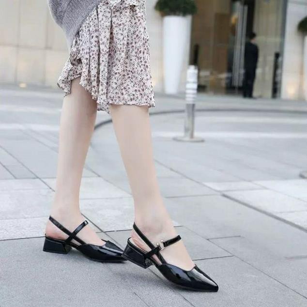 Giày cao gót đế vuông 3cm big size 40 đến 43 [Sale]