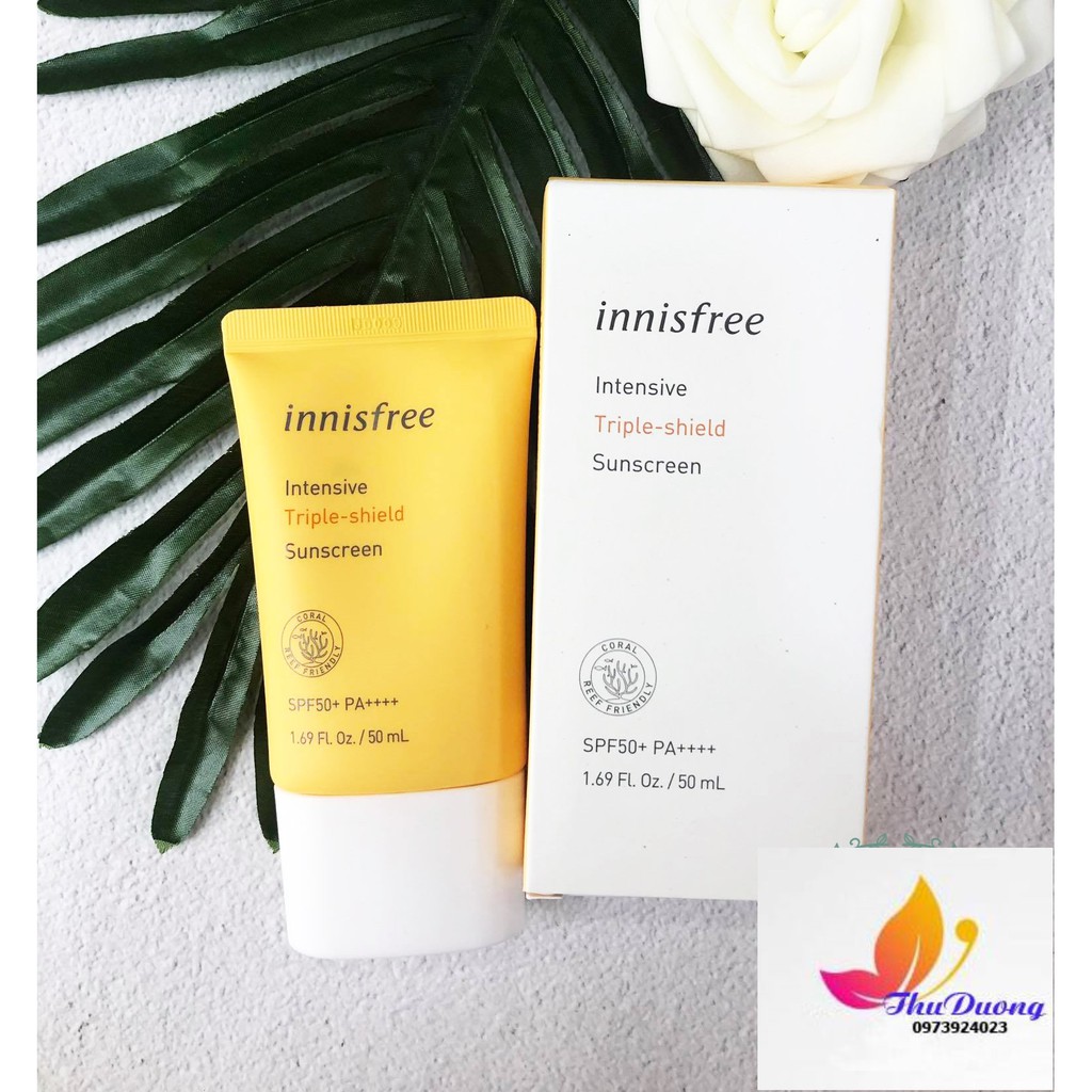 Kem Chống Nắng Innisfree Intensive Triple - shield Suncreen SPF50+ PA++++ 50ml (Mới)