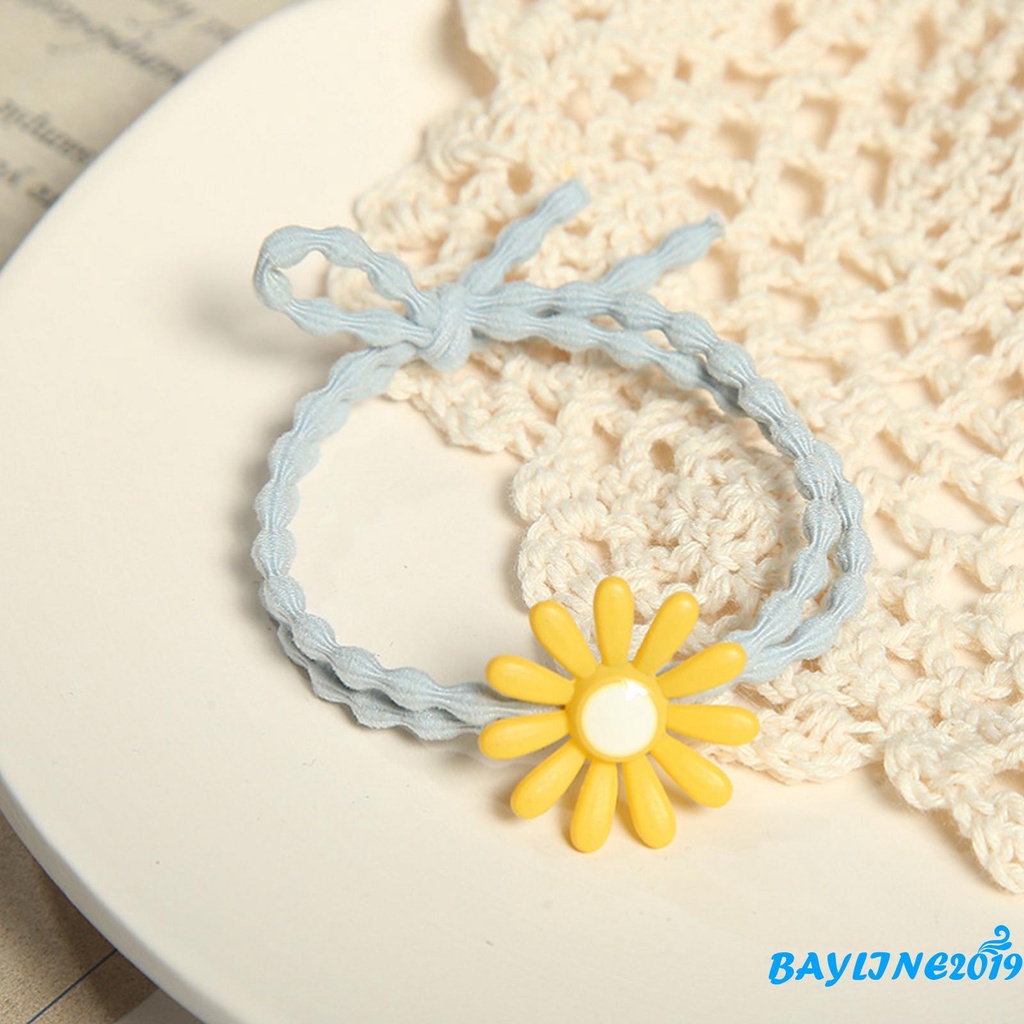 Dây buộc tóc đính bông hoa xinh xắn thời trang dành cho nữ