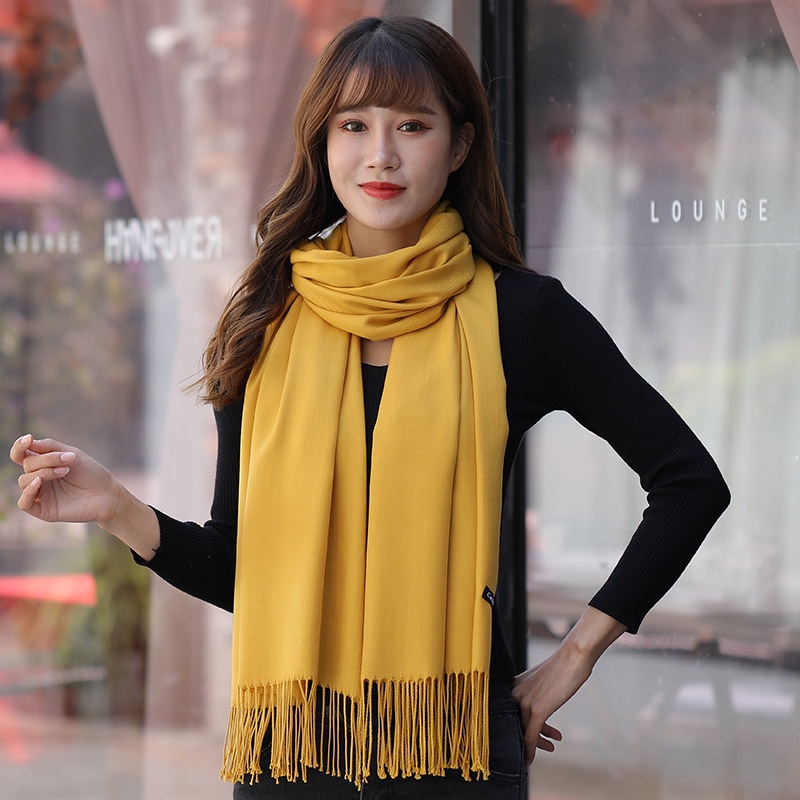 Khăn Choàng Cổ Dạ Len Quàng Nam Nữ Cao Cấp Nhiều Màu Đẹp Cashmere TACADO KQ1