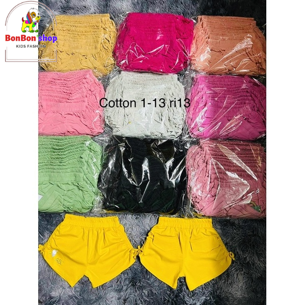 quần đùi cotton cho bé gái siêu mềm dáng đáng yêu