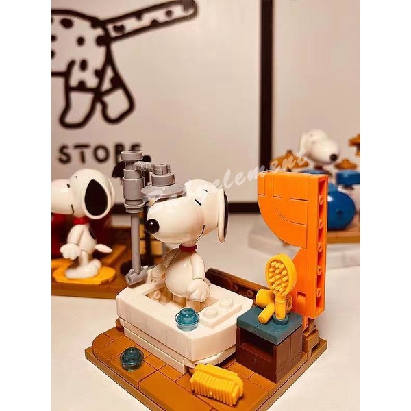 Bộ Đồ Chơi Lắp Ráp Hình Chú Chó Snoopy 8 Construct Độc Đáo DIY